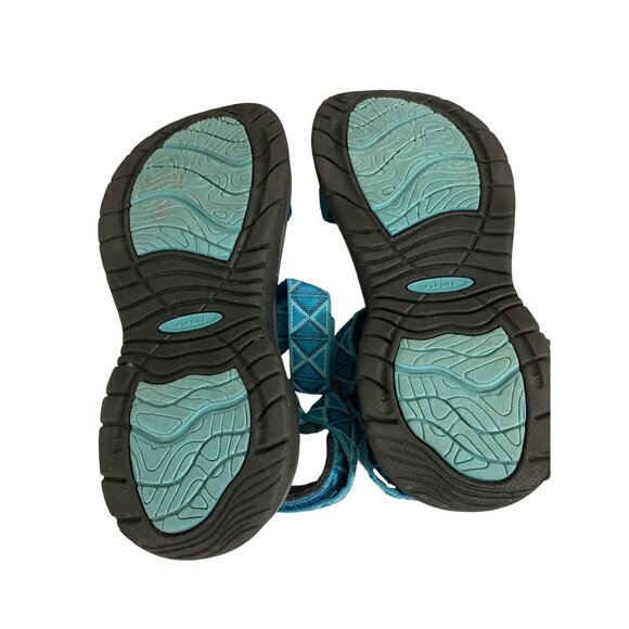 J Sport youth Size 6M Blue Geometric Strap Sandals shoes - Picture 6 of 7